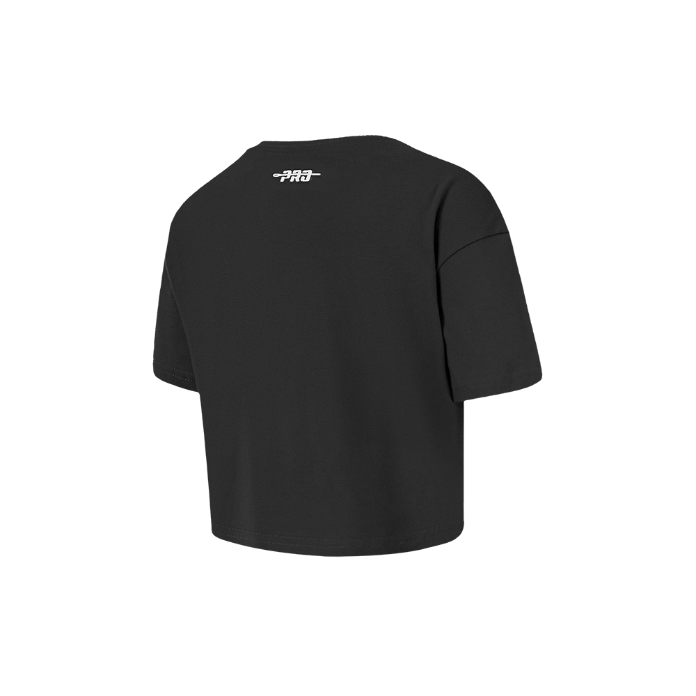 NBA ORLANDO MAGIC RETRO CLASSIC T-SHIRT À COUPE CARRÉE À MANCHES COURTES POUR FILLE BAMBIN (NOIR)