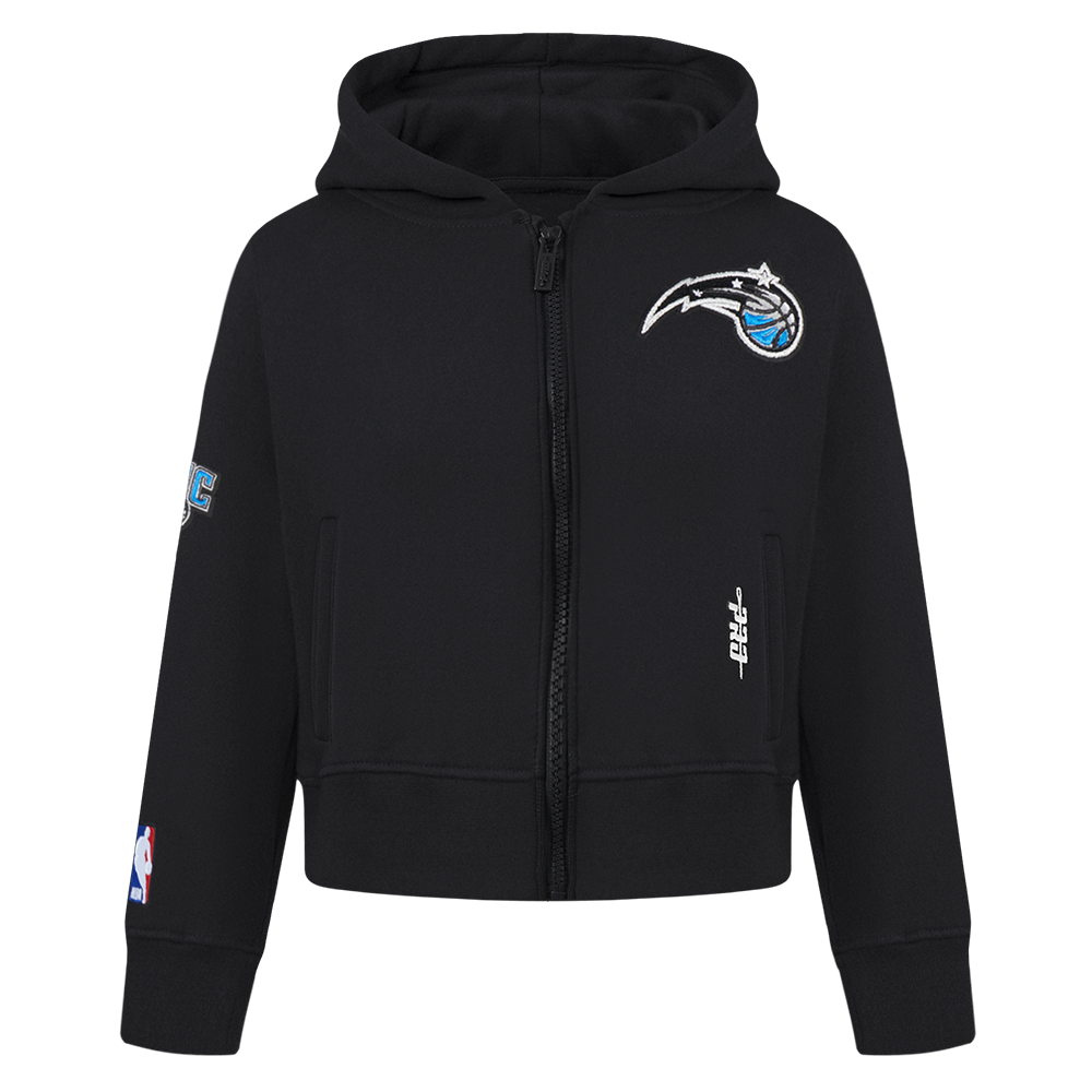 NBA ORLANDO MAGIC CLASSIC TODDLER GIRL'S FLEECE FULL ZIP HOODIE (BLACK)