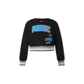 NBA ORLANDO MAGIC RETRO CLASSIC CHANDAIL À COL ROND EN MOLLETON CÔTELÉ POUR FILLE BAMBIN (NOIR/GRIS)