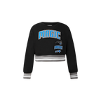 NBA ORLANDO MAGIC RETRO CLASSIC CHANDAIL À COL ROND EN MOLLETON CÔTELÉ POUR FILLE BAMBIN (NOIR/GRIS)
