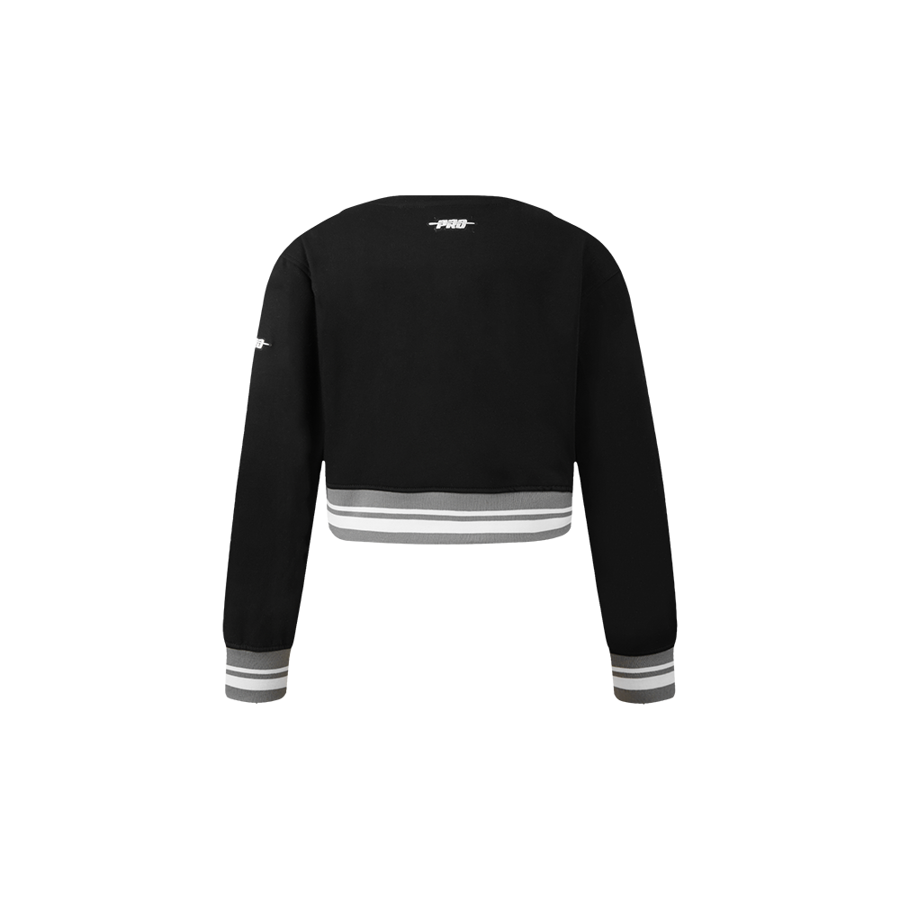 NBA ORLANDO MAGIC RETRO CLASSIC CHANDAIL À COL ROND EN MOLLETON CÔTELÉ POUR FILLE BAMBIN (NOIR/GRIS)