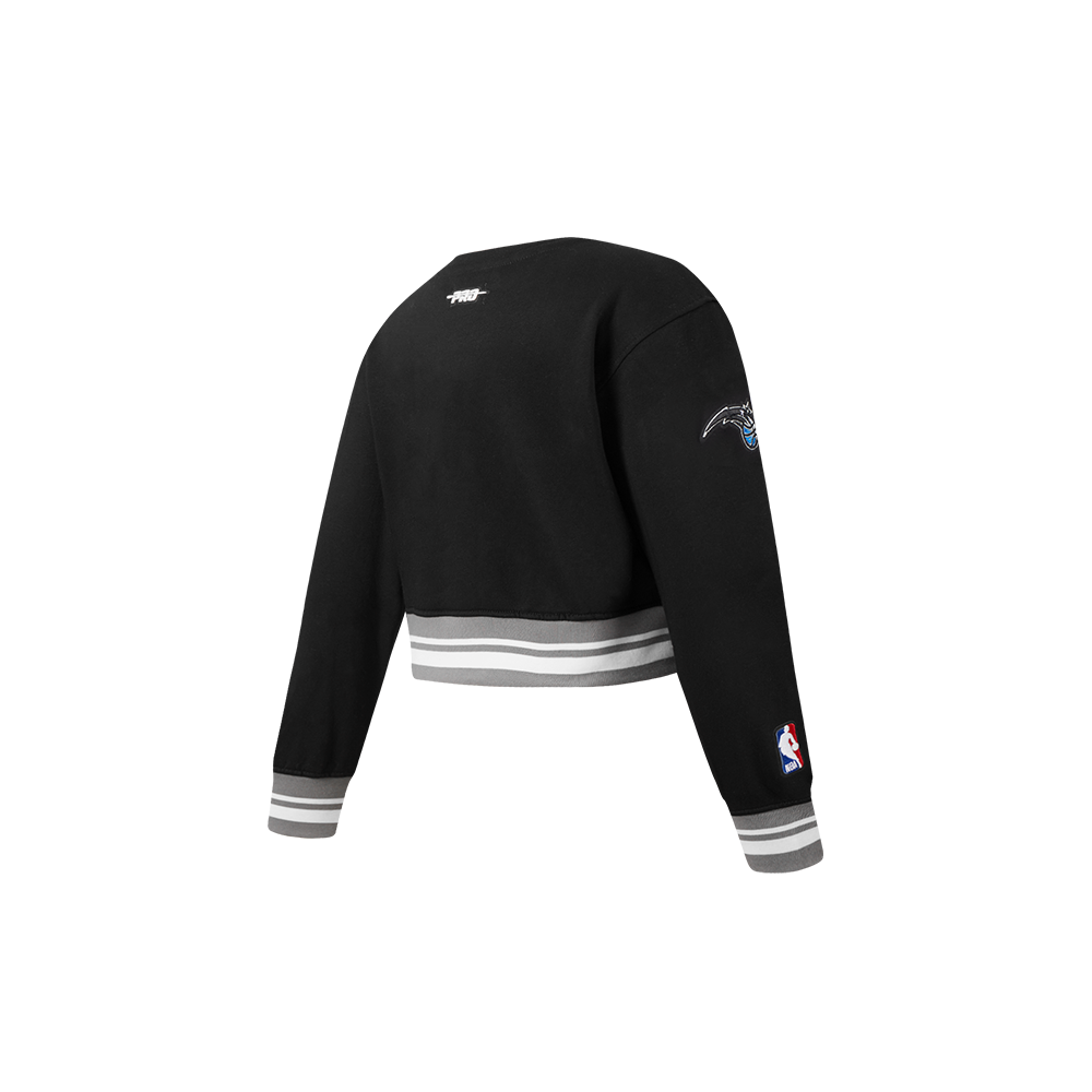 NBA ORLANDO MAGIC RETRO CLASSIC CHANDAIL À COL ROND EN MOLLETON CÔTELÉ POUR FILLE BAMBIN (NOIR/GRIS)