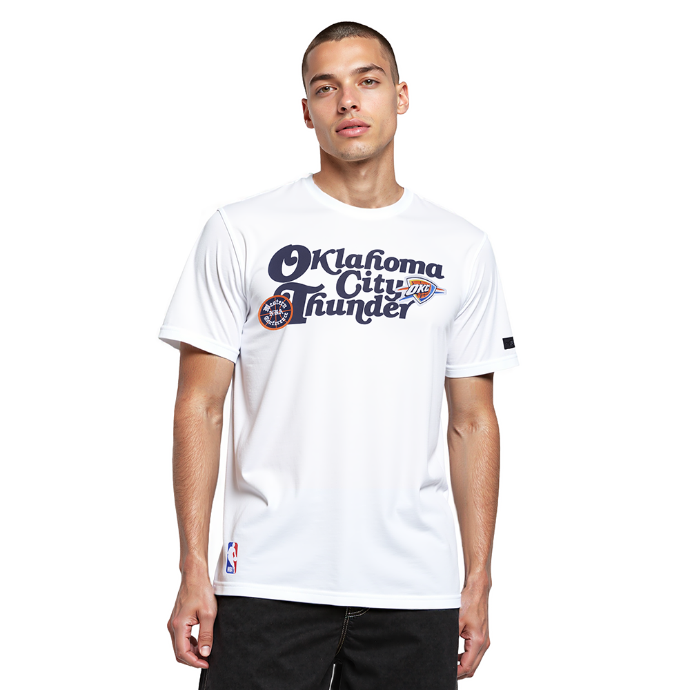 NBA OKLAHOMA CITY THUNDER SOUVENIR MEN'S SJ TEE (WHITE)
