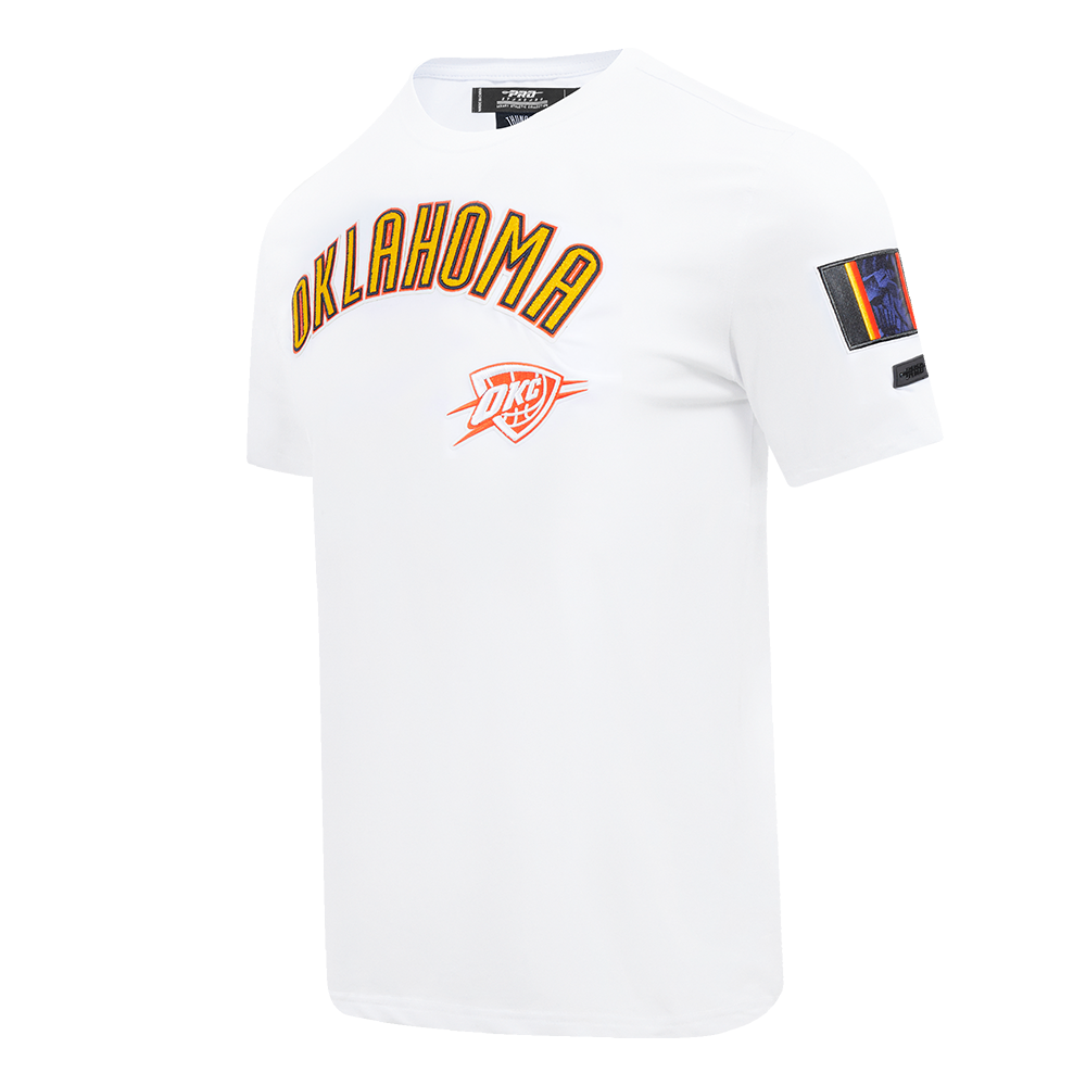 NBA OKLAHOMA CITY THUNDER CITY EDITION 24-25 MEN'S SINGLE JERSEY TEE (WHITE)