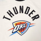 NBA OKLAHOMA CITY THUNDER MODERN ORIGINALS MEN'S RINGER TEE (EGGSHELL/ BLACK)