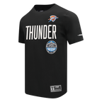 NBA OKLAHOMA CITY THUNDER MODERN ORIGINALS T-SHIRT EN JERSEY SIMPLE POUR HOMME (NOIR)