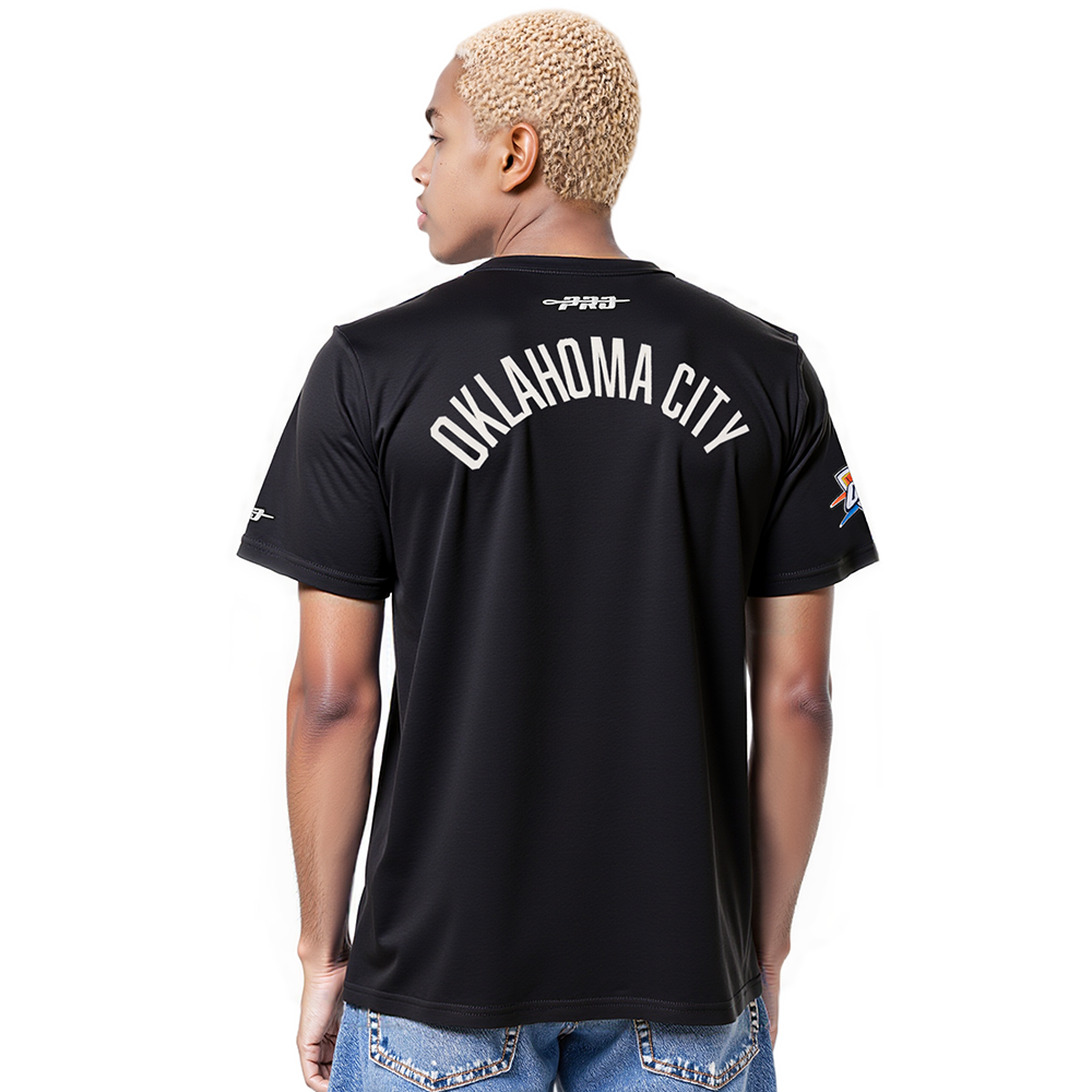 NBA OKLAHOMA CITY THUNDER MODERN ORIGINALS T-SHIRT EN JERSEY SIMPLE POUR HOMME (NOIR)