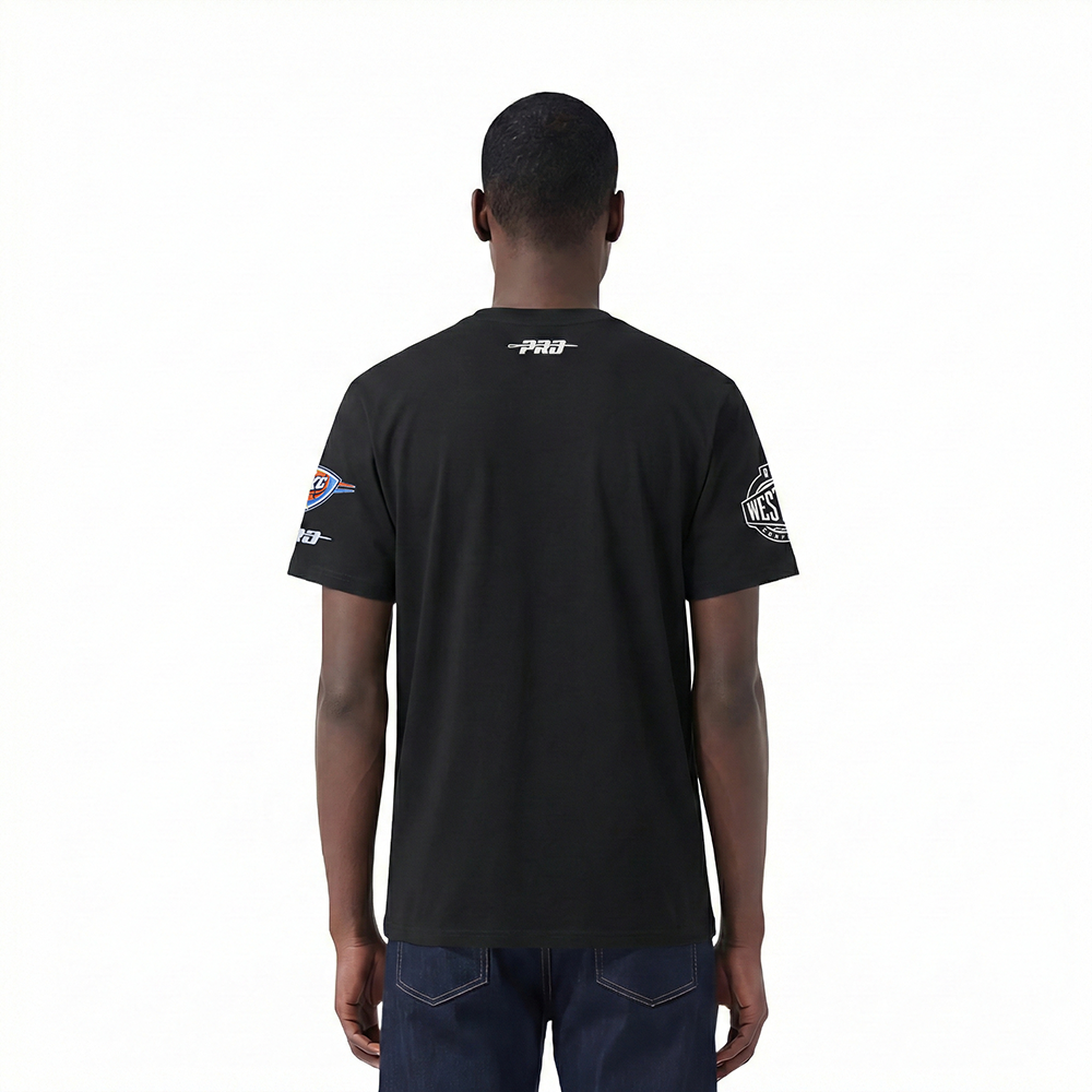 NBA OKLAHOMA CITY THUNDER LETTERMAN MEN'S S/S TEE (BLACK)
