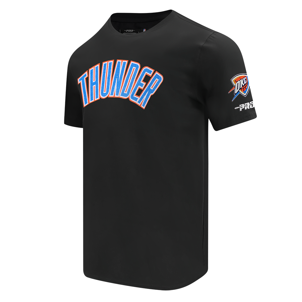NBA OKLAHOMA CITY THUNDER CLASSIC CHENILLE CHEMISE POUR HOMME (NOIR)