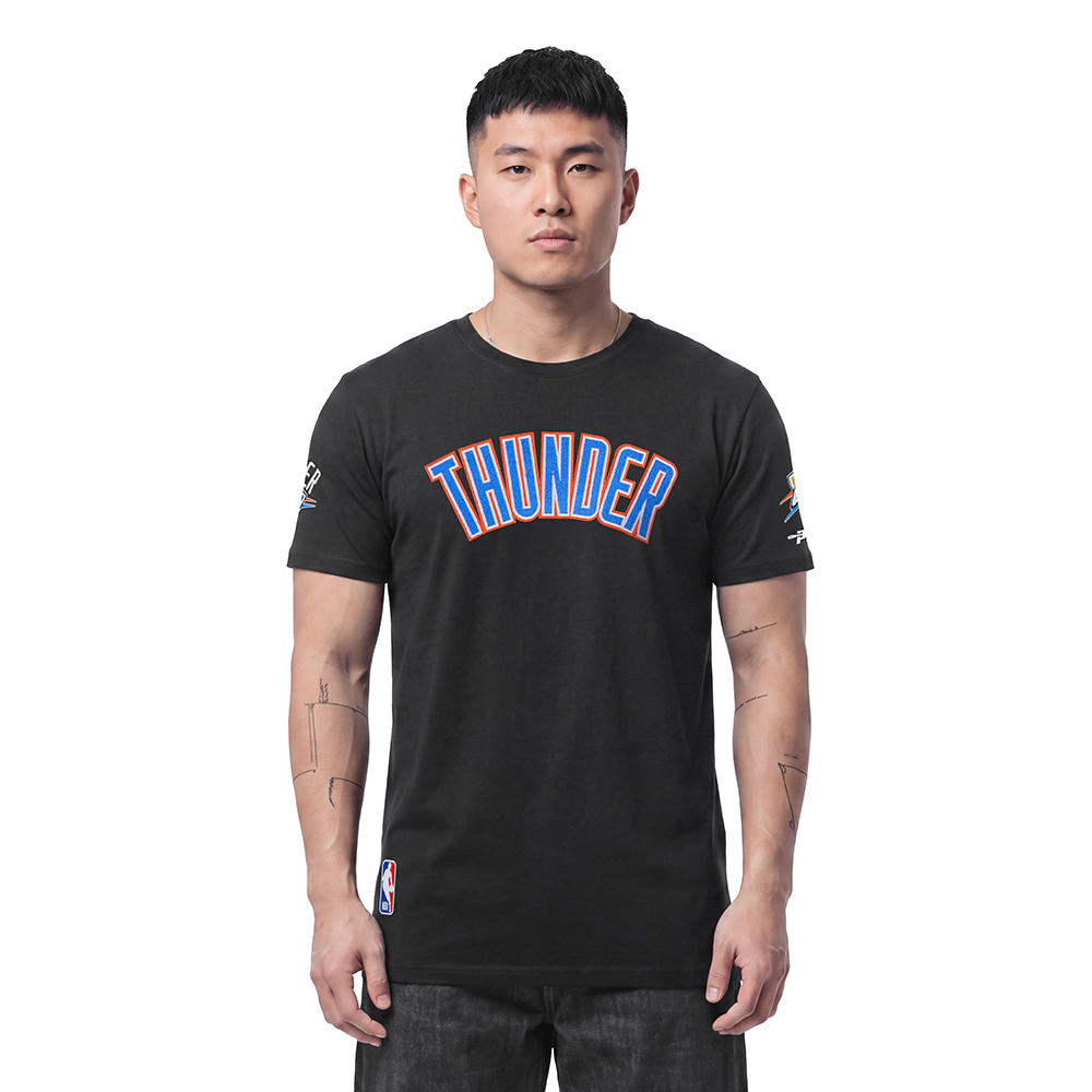 NBA OKLAHOMA CITY THUNDER CLASSIC CHENILLE CHEMISE POUR HOMME (NOIR)
