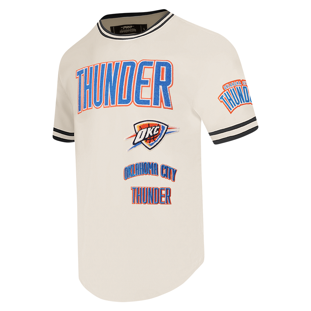 NBA OKLAHOMA CITY THUNDER RETRO CLASSIC MEN'S TEE (EGGSHELL/ BLACK)