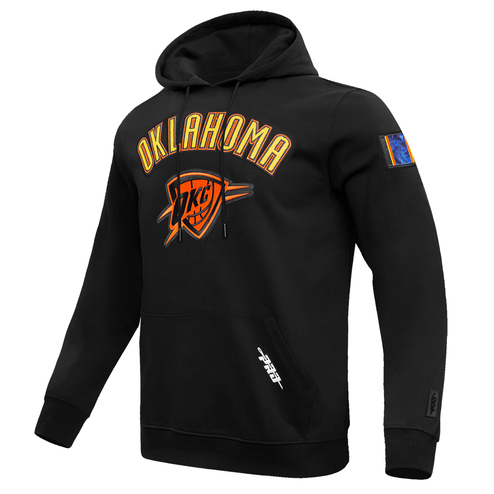 NBA OKLAHOMA CITY THUNDER CITY EDITION 24-25 MEN'S FLEECE PULLOVER HOODIE (BLACK)