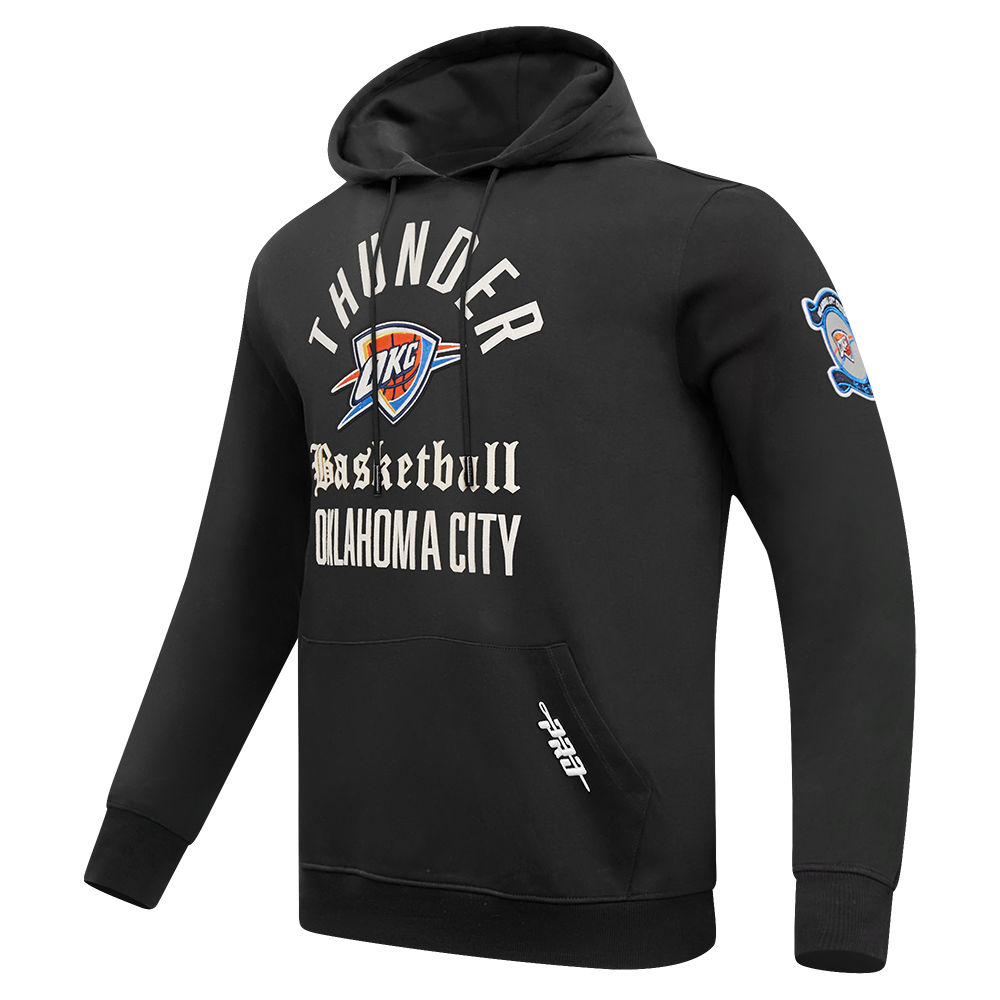 NBA OKLAHOMA CITY THUNDER MODERN ORIGINALS MEN'S FLC PO HOODIE (BLACK)