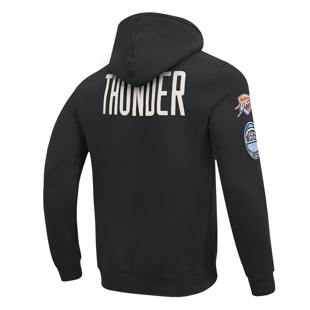 NBA OKLAHOMA CITY THUNDER MODERN ORIGINALS MEN'S FLC PO HOODIE (BLACK)