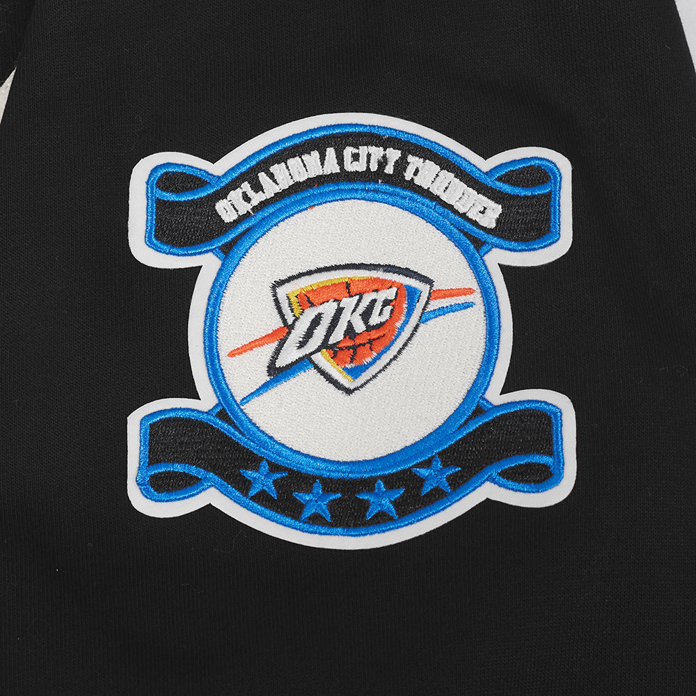 NBA OKLAHOMA CITY THUNDER MODERN ORIGINALS MEN'S FLC PO HOODIE (BLACK)