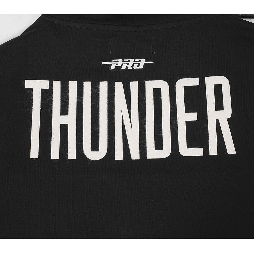 NBA OKLAHOMA CITY THUNDER MODERN ORIGINALS MEN'S FLC PO HOODIE (BLACK)