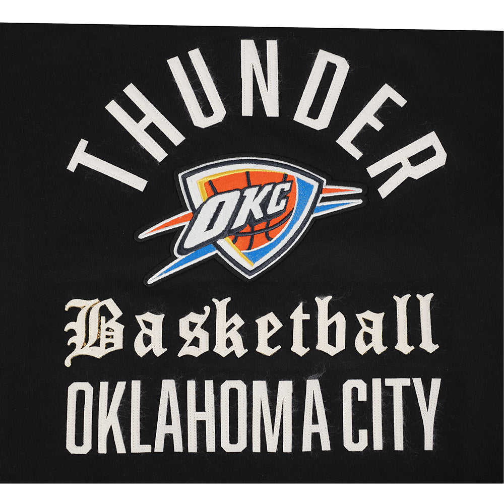 NBA OKLAHOMA CITY THUNDER MODERN ORIGINALS MEN'S FLC PO HOODIE (BLACK)