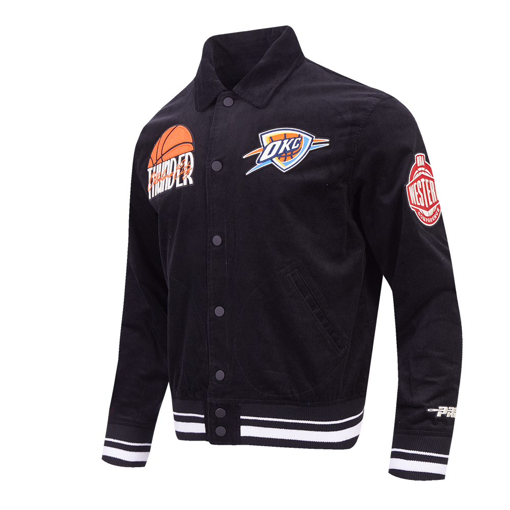 NBA OKLAHOMA CITY THUNDER ORIGINAL PLAYERS MEN'S JACKET (BLACK)