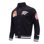 NBA OKLAHOMA CITY THUNDER ORIGINAL PLAYERS MEN'S JACKET (BLACK)