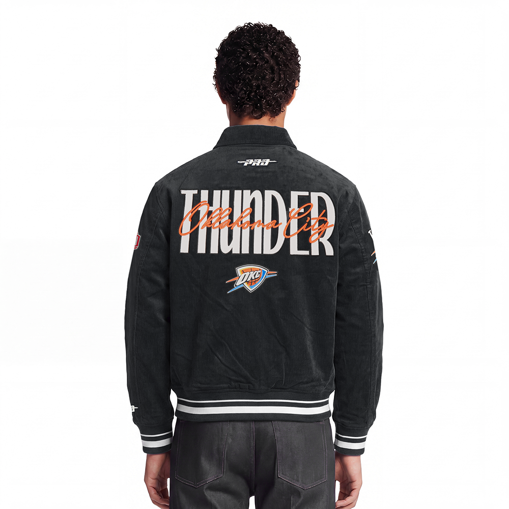 NBA OKLAHOMA CITY THUNDER ORIGINAL PLAYERS MEN'S JACKET (BLACK)