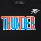 NBA OKLAHOMA CITY THUNDER CLASSIC T-SHIRT AJUSTÉ À MANCHES COURTES POUR FEMME (NOIR)