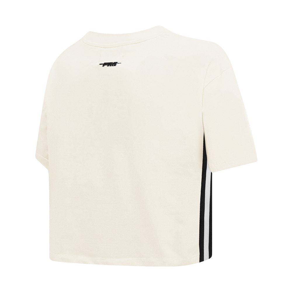 NBA OKLAHOMA CITY THUNDER RETRO CLASSIC WOMEN'S BOXY TEE (EGGSHELL)
