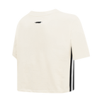 NBA OKLAHOMA CITY THUNDER RETRO CLASSIC WOMEN'S BOXY TEE (EGGSHELL)