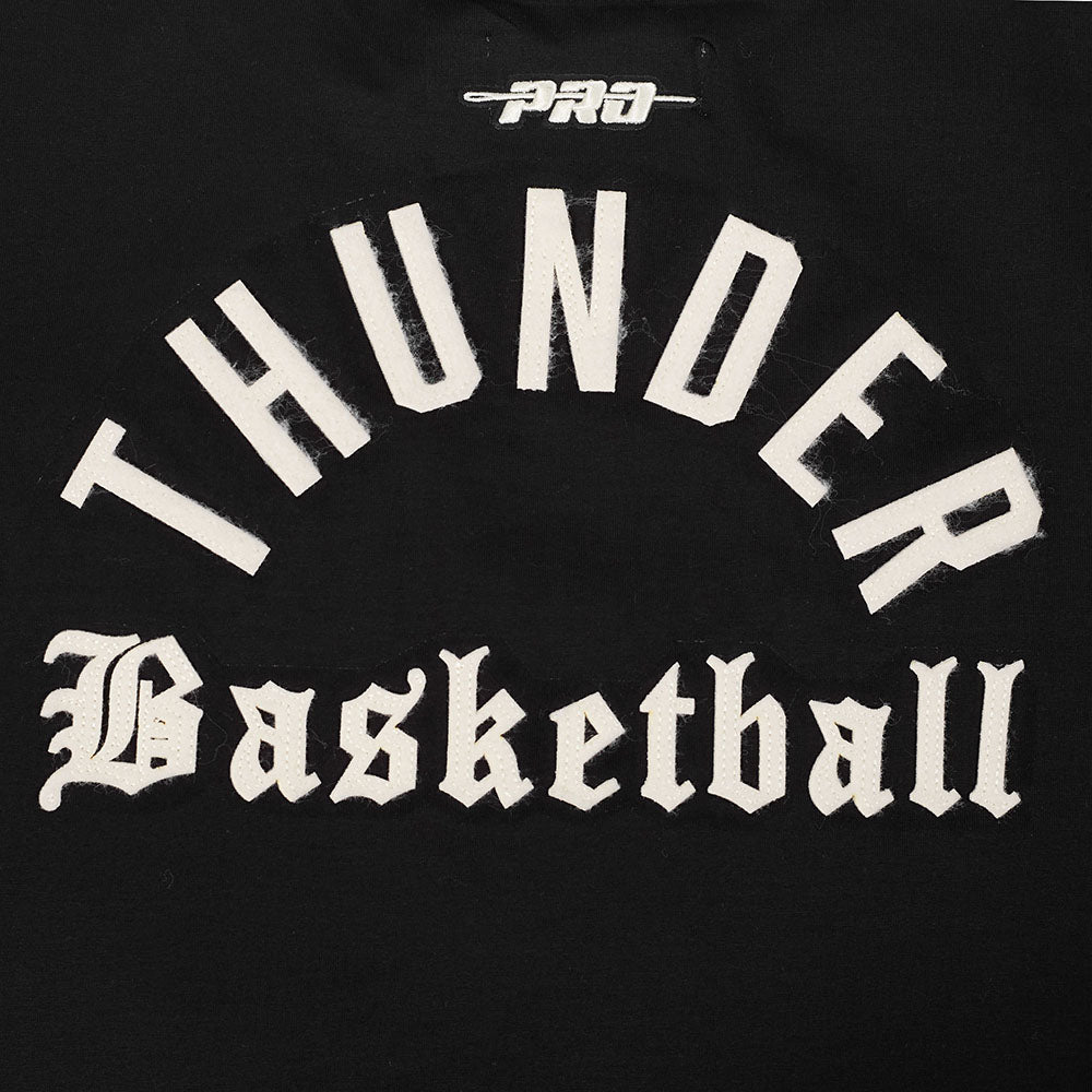 NBA OKLAHOMA CITY THUNDER MODERN ORIGINALS T-SHIRT EN JERSEY SIMPLE À COUPE CARRÉE POUR FEMME (NOIR)