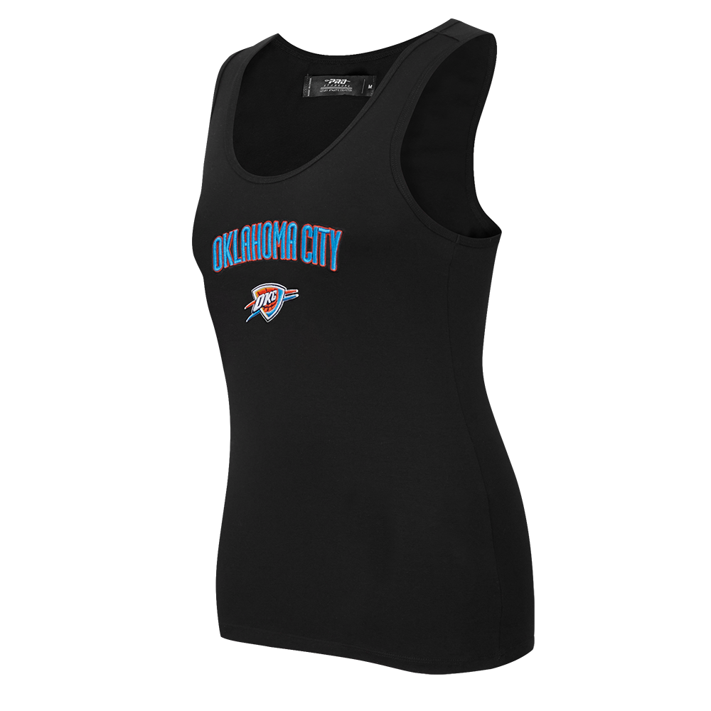 NBA OKLAHOMA CITY THUNDER CLASSIC WOMEN'S RELAXED FIT RACERBACK (BLACK)