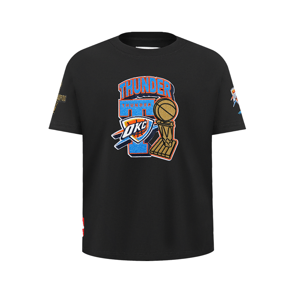 OKLAHOMA CITY THUNDER NBA FINALS 2025 BIG BOY'S SS TEE (BLACK)