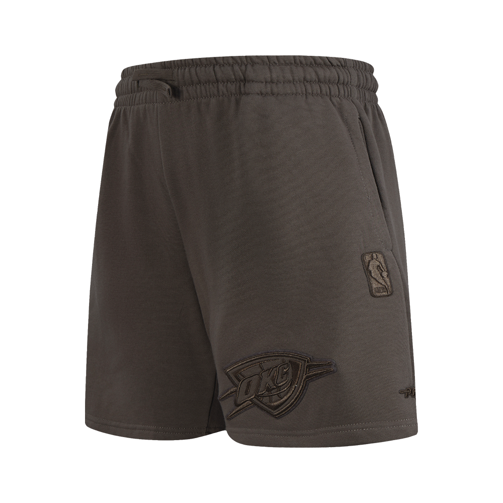 NBA OKLAHOMA CITY THUNDER NEUTRAL SHORT EN MOLLETON POUR GARÇON JUNIOR (TAUPE FONCÉ)