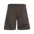 NBA OKLAHOMA CITY THUNDER NEUTRAL SHORT EN MOLLETON POUR GARÇON JUNIOR (TAUPE FONCÉ)