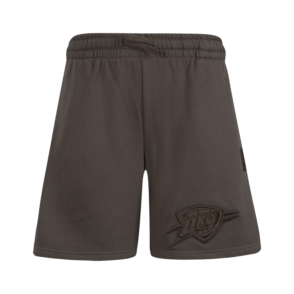 NBA OKLAHOMA CITY THUNDER NEUTRAL SHORT EN MOLLETON POUR GARÇON JUNIOR (TAUPE FONCÉ)