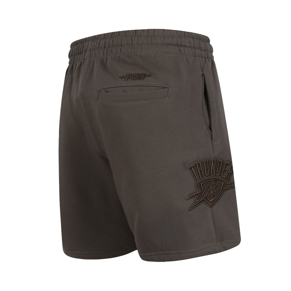 NBA OKLAHOMA CITY THUNDER NEUTRAL SHORT EN MOLLETON POUR GARÇON JUNIOR (TAUPE FONCÉ)