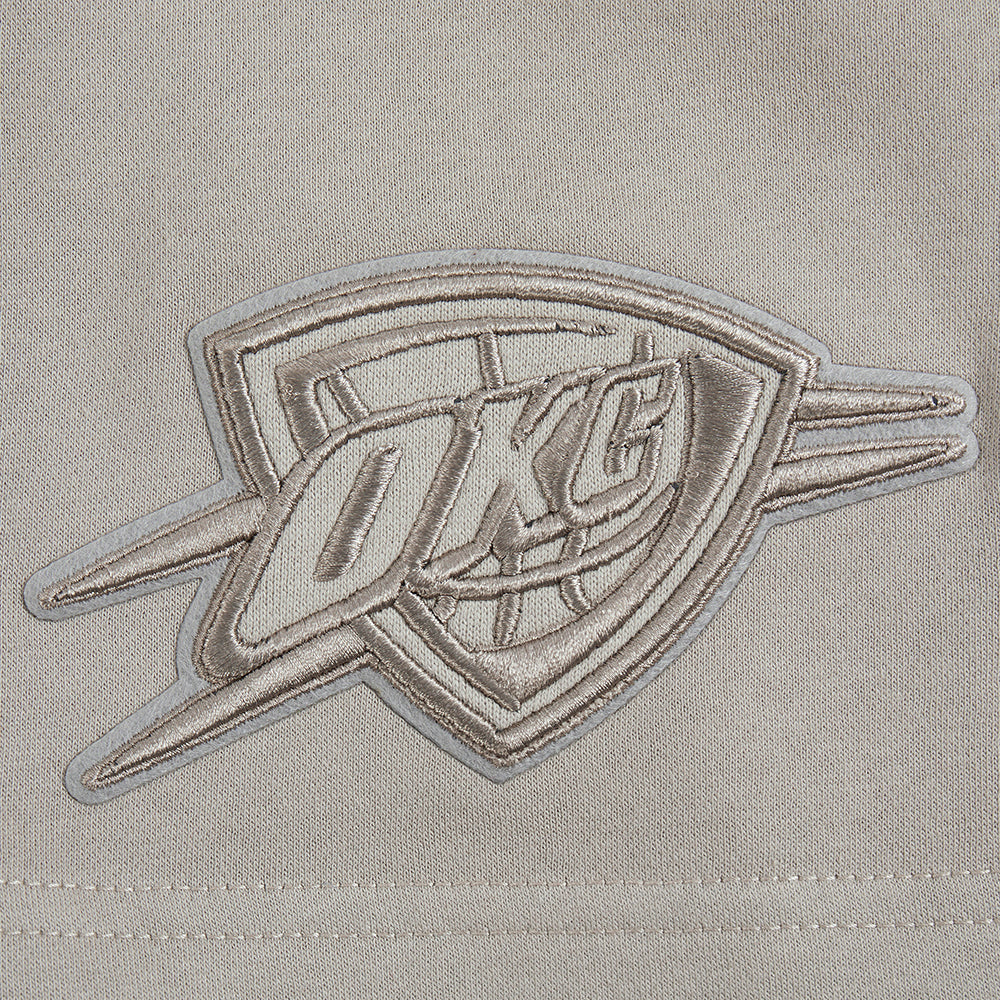 NBA OKLAHOMA CITY THUNDER NEUTRAL SHORT EN MOLLETON POUR GARÇON JUNIOR (TAUPE)