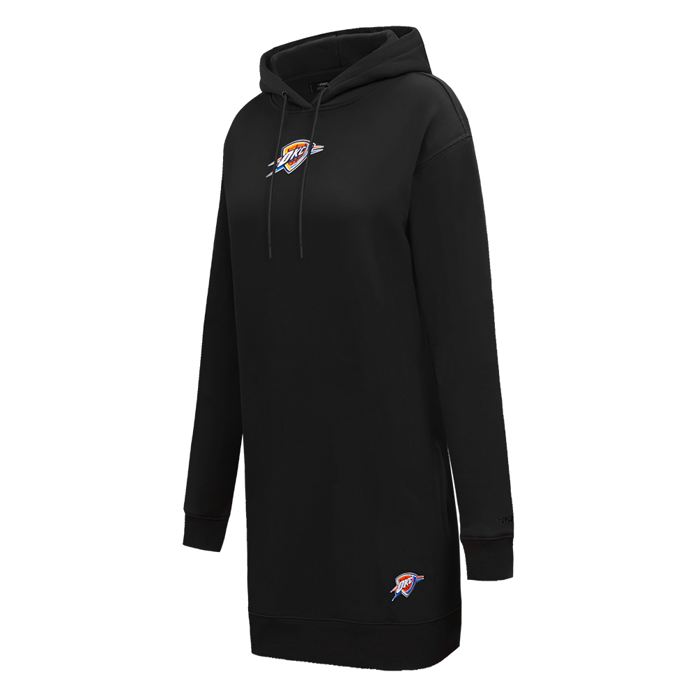 NBA OKLAHOMA CITY THUNDER CLASSIC WOMEN'S HOODIE DRESS (BLACK)
