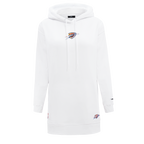NBA OKLAHOMA CITY THUNDER CLASSIC WOMEN'S HOODIE DRESS (WHITE)