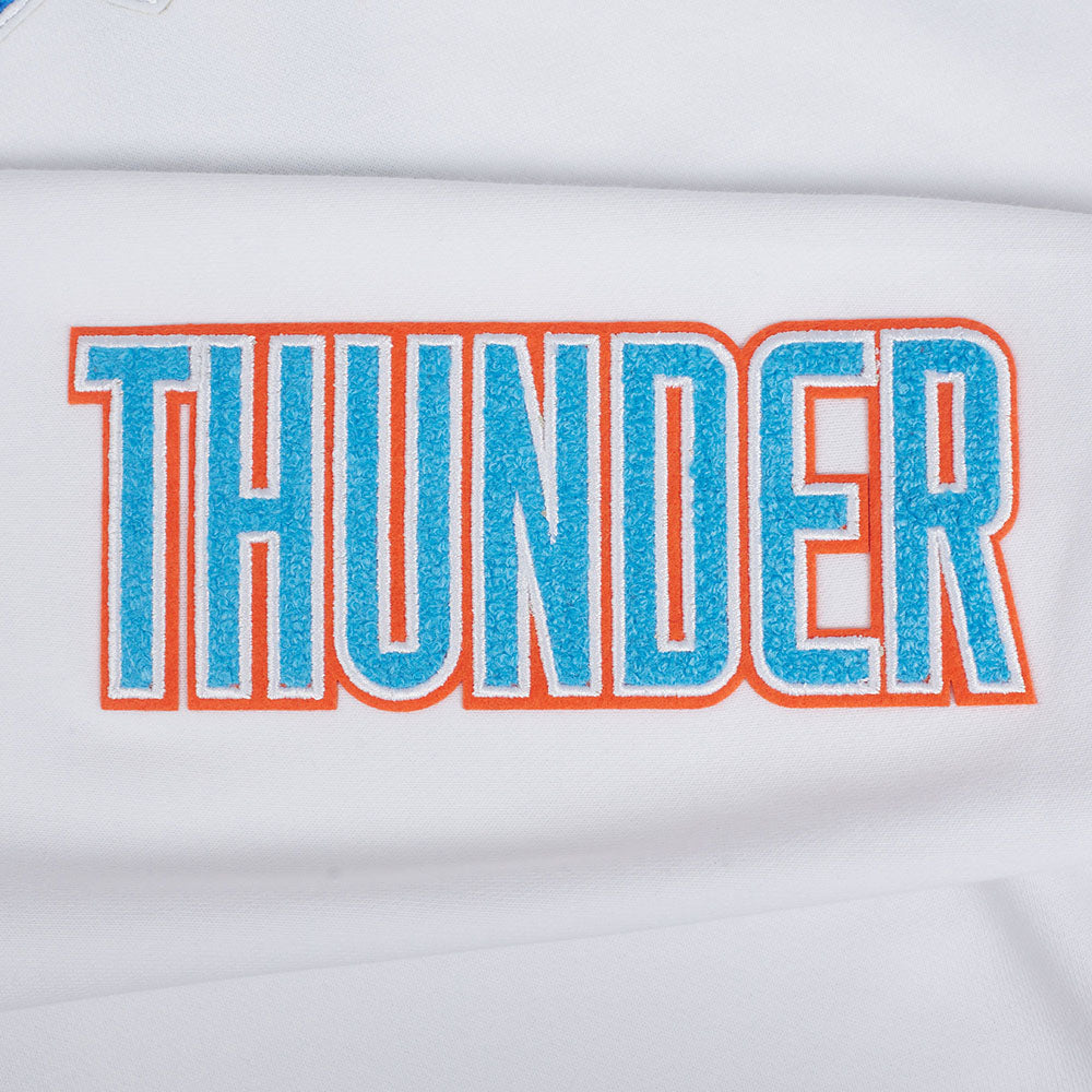 NBA OKLAHOMA CITY THUNDER CLASSIC WOMEN'S HOODIE DRESS (WHITE)