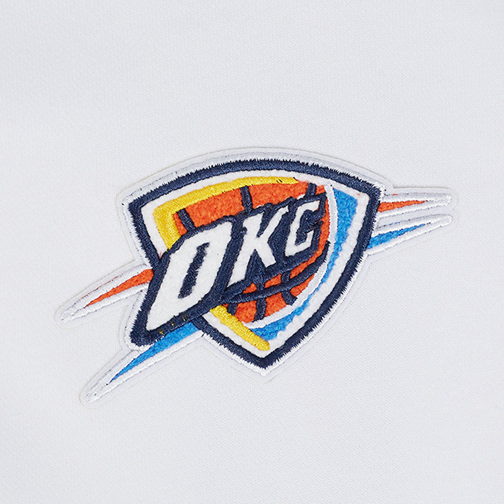 NBA OKLAHOMA CITY THUNDER CLASSIC WOMEN'S HOODIE DRESS (WHITE)