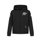 NBA OKLAHOMA CITY THUNDER CLASSIC BIG BOY'S FLC FZ PO HOODIE (BLACK)