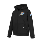 NBA OKLAHOMA CITY THUNDER CLASSIC BIG BOY'S FLC FZ PO HOODIE (BLACK)