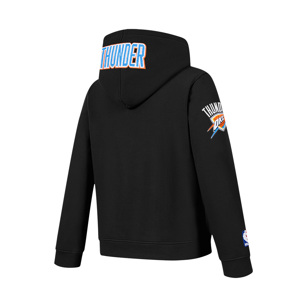 NBA OKLAHOMA CITY THUNDER CLASSIC BIG BOY'S FLC FZ PO HOODIE (BLACK)