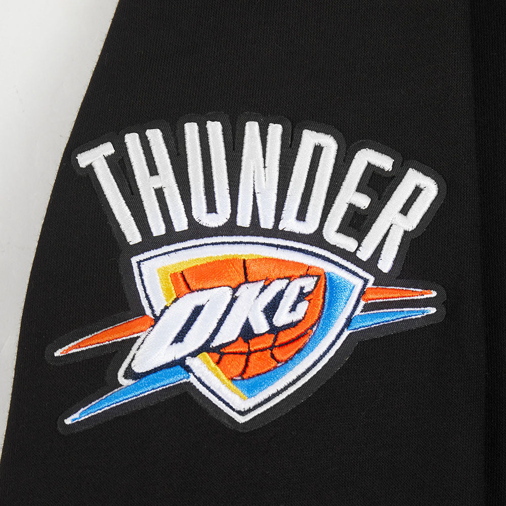 NBA OKLAHOMA CITY THUNDER CLASSIC BIG BOY'S FLC FZ PO HOODIE (BLACK)