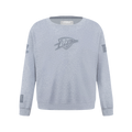 NBA OKLAHOMA CITY THUNDER NEUTRAL BIG BOY'S FLC CREWNECK (DARK HEATHER GRAY)