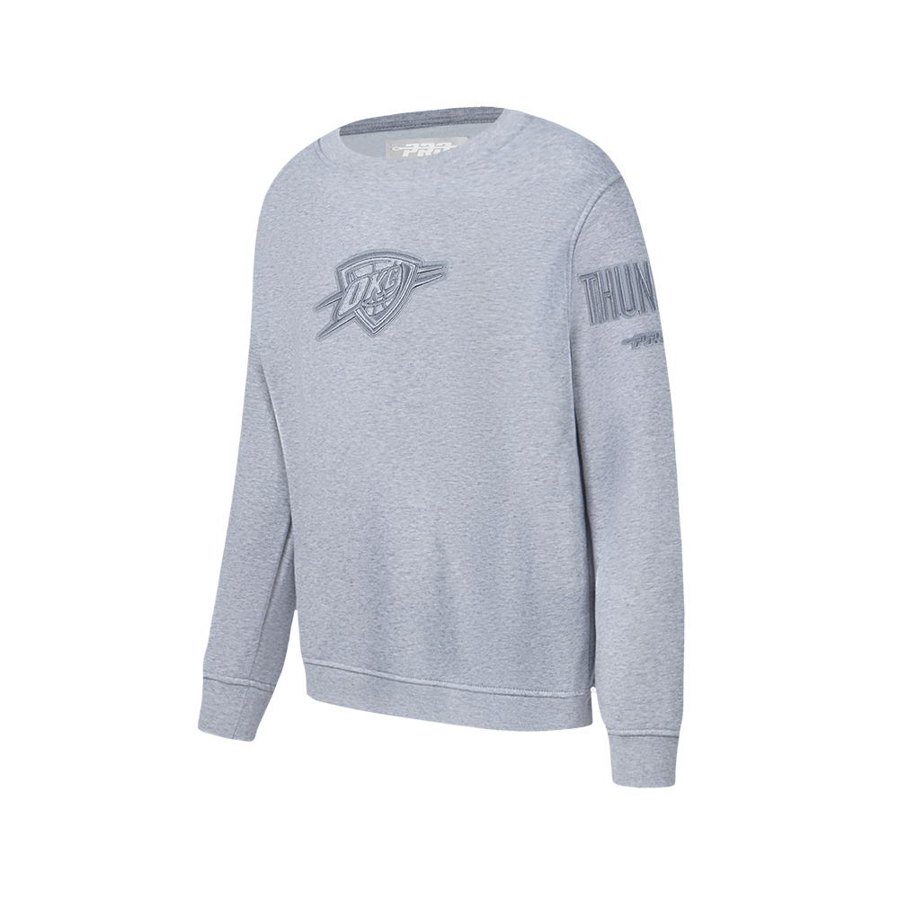 NBA OKLAHOMA CITY THUNDER NEUTRAL BIG BOY'S FLC CREWNECK (DARK HEATHER GRAY)