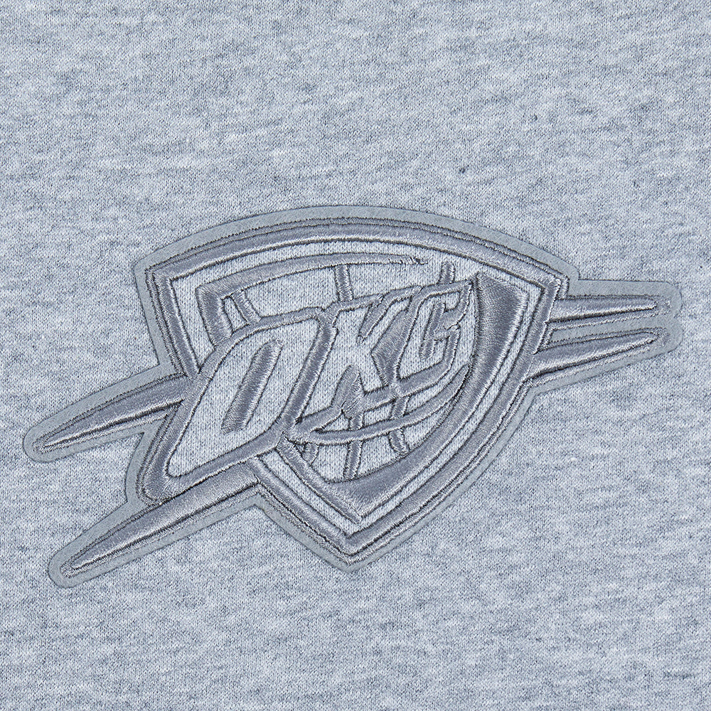NBA OKLAHOMA CITY THUNDER NEUTRAL BIG BOY'S FLC CREWNECK (DARK HEATHER GRAY)