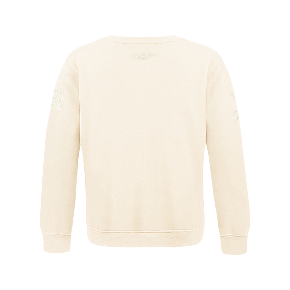 NBA OKLAHOMA CITY THUNDER NEUTRAL BIG BOY'S FLC CREWNECK (EGGSHELL)