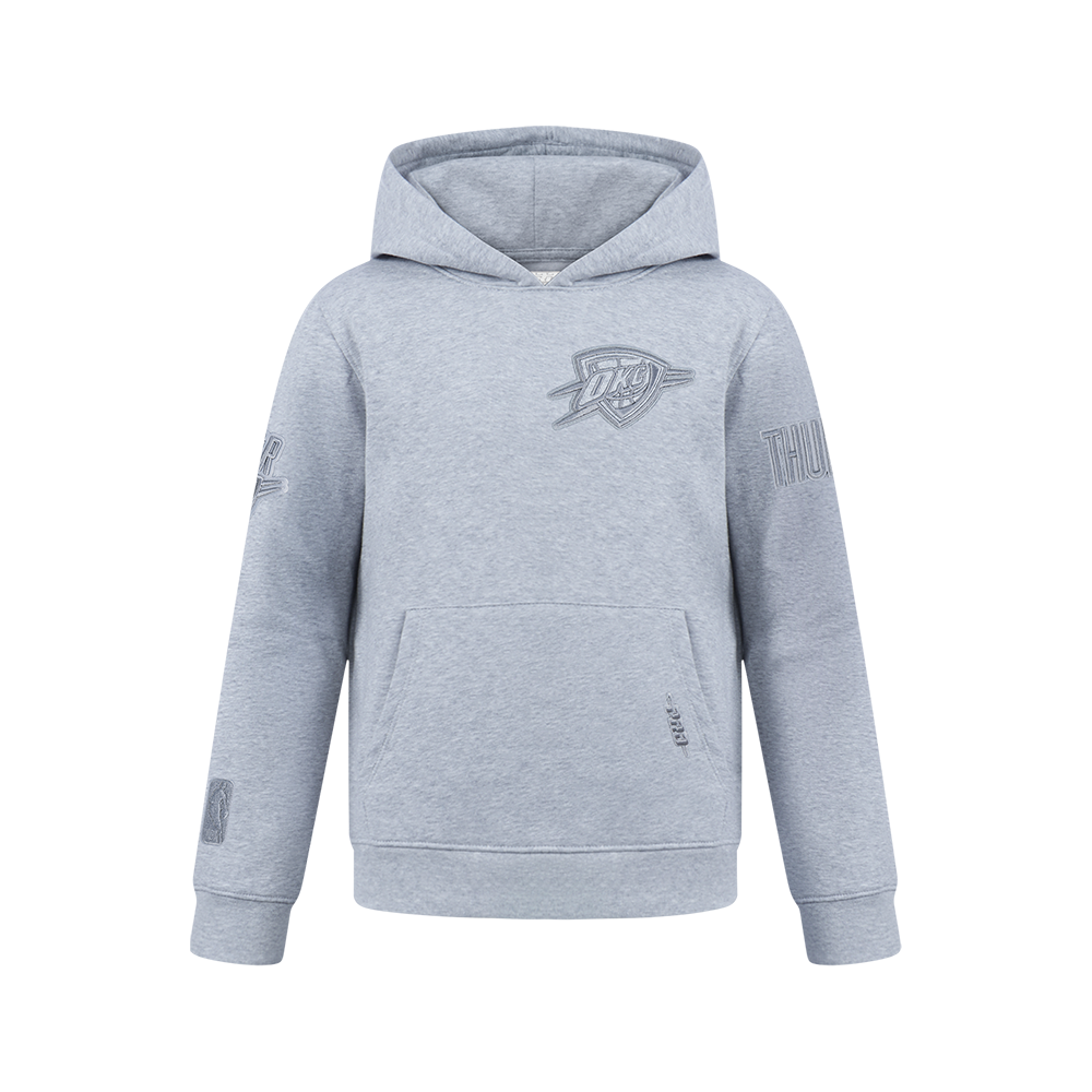 NBA OKLAHOMA CITY THUNDER NEUTRAL BIG BOY'S FLC PO HOODIE (DARK HEATHER GRAY)