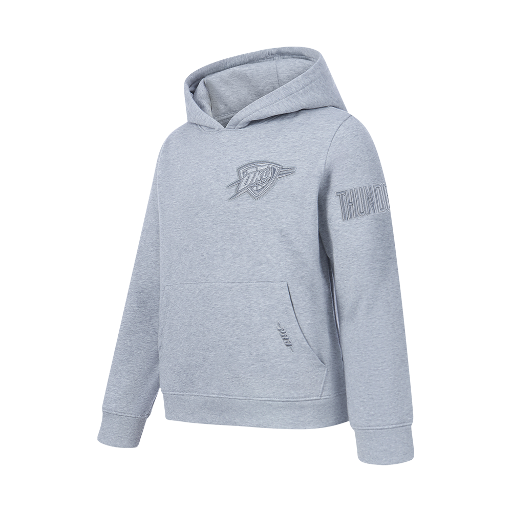 NBA OKLAHOMA CITY THUNDER NEUTRAL BIG BOY'S FLC PO HOODIE (DARK HEATHER GRAY)