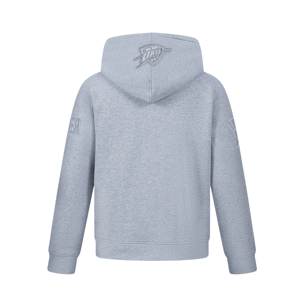 NBA OKLAHOMA CITY THUNDER NEUTRAL BIG BOY'S FLC PO HOODIE (DARK HEATHER GRAY)